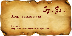 Szép Zsuzsanna névjegykártya