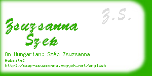 zsuzsanna szep business card