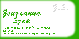 zsuzsanna szep business card